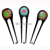 Wooden Hair Stick With Painting, From Sono Wood