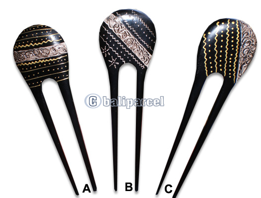 Wooden Hair Stick With Painting, From Sono Wood