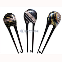 Wooden Hair Stick With Painting, From Sono Wood
