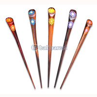 Wooden Hair Stick With Painting, From Sono Wood (mixed Color)