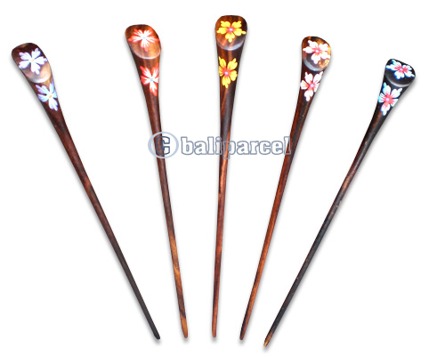 Wooden Hair Stick With Painting, From Sono Wood
