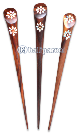 Wooden Hair Stick With Painting, From Sono Wood