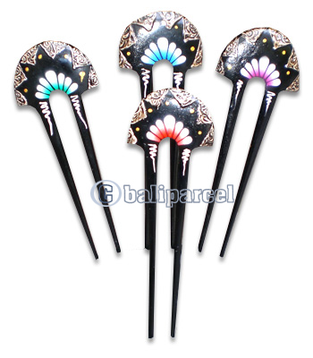 Wooden Hair Stick With Painting, From Sono Wood (mixed Color)