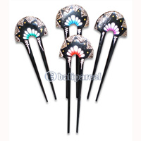 Wooden Hair Stick With Painting, From Sono Wood (mixed Color)