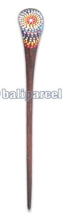 Wooden Hair Stick With Painting, From Sono Wood