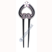 Wooden Hair Stick With Painting, From Sono Wood