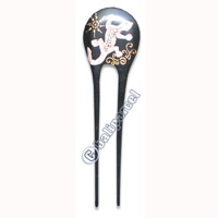 Wooden Hair Stick With Painting, From Sono Wood