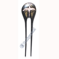 Wooden Hair Stick With Painting, From Sono Wood