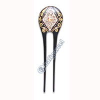 Wooden Hair Stick With Painting, From Sono Wood