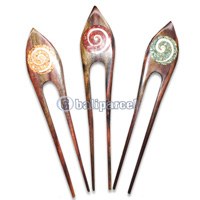 Wooden Hair Stick With Coral, From Sono Wood (mixed Color)