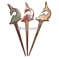 Wooden Hair Stick With Coral, From Sono Wood (mixed Color)