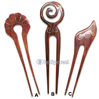 Wooden Hair Stick With Stainless, From Sono Wood