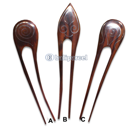 Wooden Hair Stick With Stainless, From Sono Wood