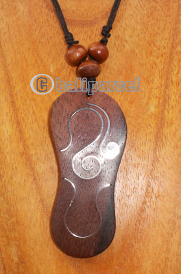 Wooden Necklace With Stainless
