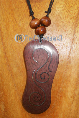 Wooden Necklace With Stainless