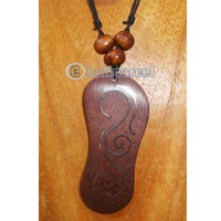 Wooden Necklace With Stainless
