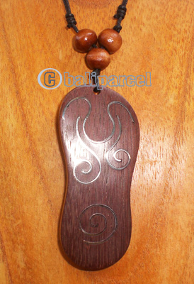 Wooden Necklace With Stainless