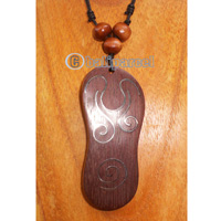 Wooden Necklace With Stainless