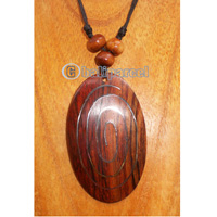 Wooden Necklace With Stainless