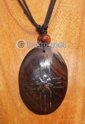 Wooden Necklace With Stainless