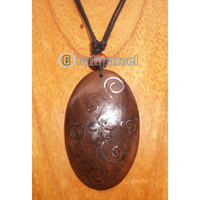Wooden Necklace With Stainless