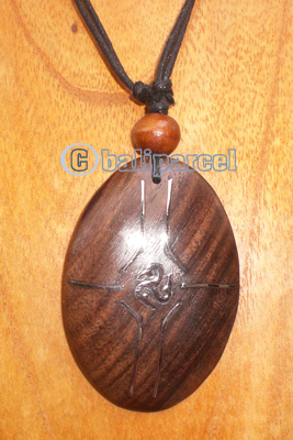 Wooden Necklace With Stainless