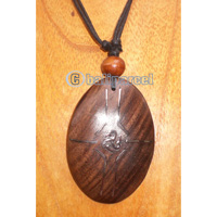 Wooden Necklace With Stainless
