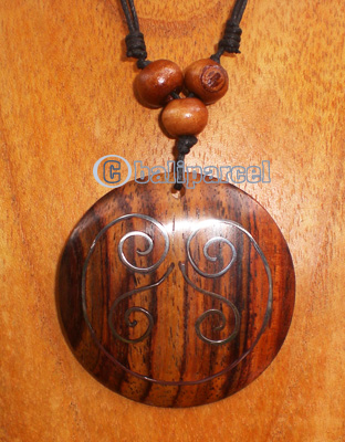 Wooden Necklace With Stainless