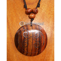 Wooden Necklace With Stainless