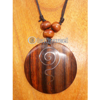 Wooden Necklace With Stainless