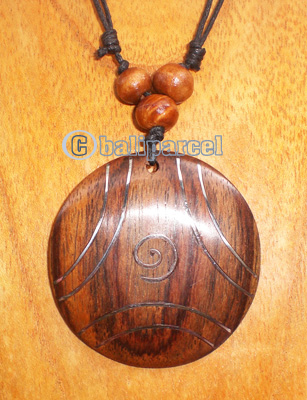 Wooden Necklace With Stainless