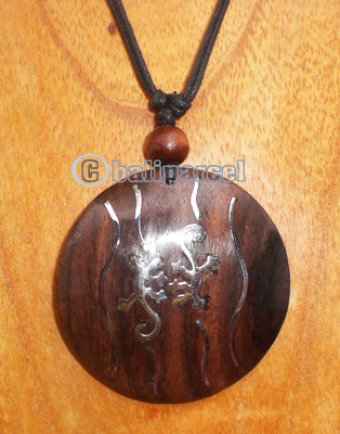 Wooden Necklace With Stainless
