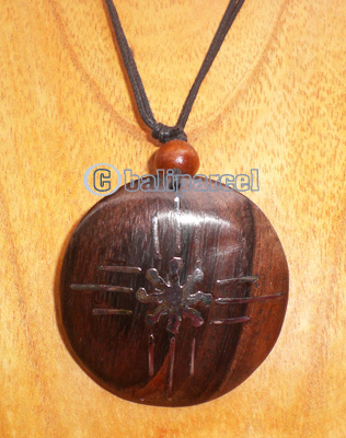 Wooden Necklace With Stainless