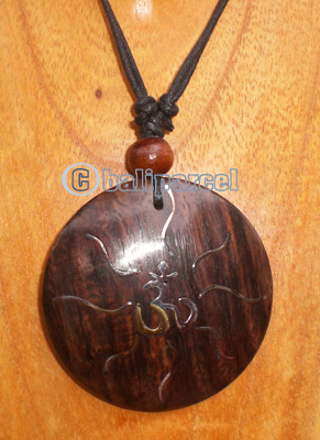 Wooden Necklace With Stainless