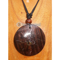 Wooden Necklace With Stainless