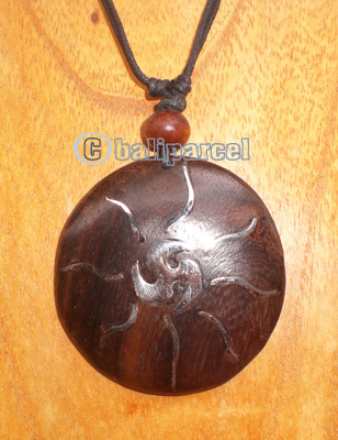 Wooden Necklace With Stainless