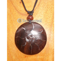 Wooden Necklace With Stainless