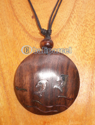Wooden Necklace With Stainless