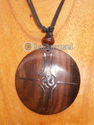 Wooden Necklace With Stainless