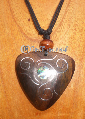 Wooden Necklace With Stainless