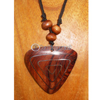 Wooden Necklace With Stainless
