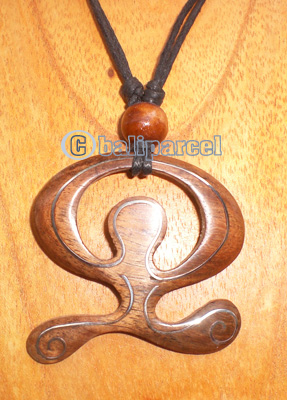 Wooden Necklace With Stainless