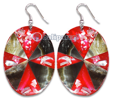 Earring From Resin With Shell