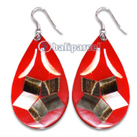 Earring From Resin With Shell