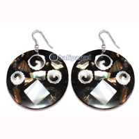 Earring From Resin With Shell