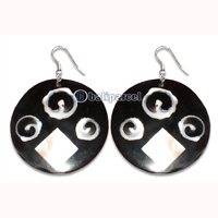 Earring From Resin With Shell