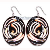Earring From Resin With Shell