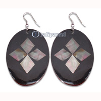 Earring From Resin With Shell