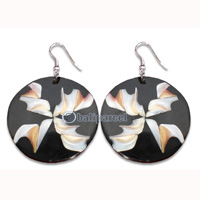 Earring From Resin With Shell