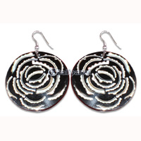 Earring From Resin With Shell